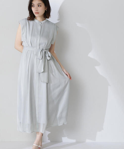 【SALE】 ◇シャドーストライプフレアワンピース（ワンピース）｜NATURAL ワンピース