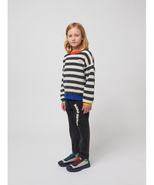 BOBO CHOSES(ボボショーズ)の「Wavy Bobo Choses denim pants(デニムパンツ・キッズ・ブラック・110/120/130)」の4枚目の写真