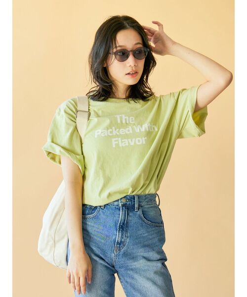 Ungrid(アングリッド)の「【WEB限定】マルチロゴTee(Tシャツ/カットソー・レディース・グリーン系その他/ブラウン/オフホワイト・FREE)」の3枚目の写真