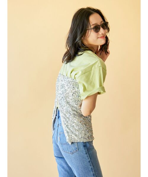 Ungrid(アングリッド)の「【WEB限定】マルチロゴTee(Tシャツ/カットソー・レディース・グリーン系その他/ブラウン/オフホワイト・FREE)」の4枚目の写真