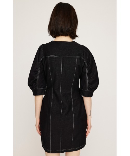 セール(SALE)開催中！ファッション通販 BICOLOR ショートワンピース ステッチ バイカラー S/OP STITCH ワンピース