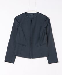 【ウォッシャブル】シャークスキン ノーカラージャケット