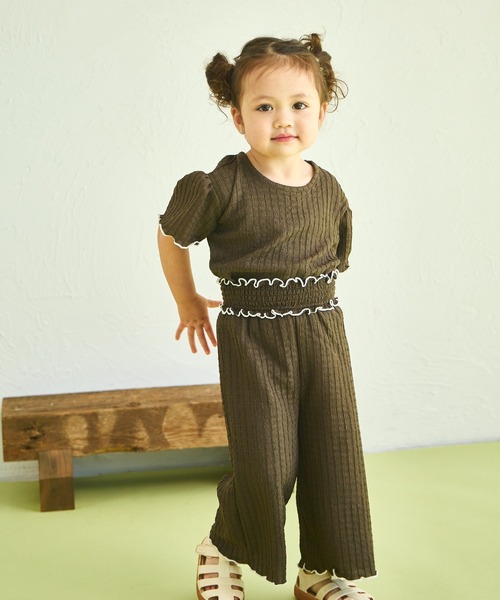 sea and shells by pairmanon(シーアンドシェルズバイペアマノン)の「【sea and shells by pairmanon】シボ素材 メロー プルオーバー(その他ベビーウェア・キッズ・ベージュ/グリーン系その他/ブラウン・80/100/110/90)」の9枚目の写真