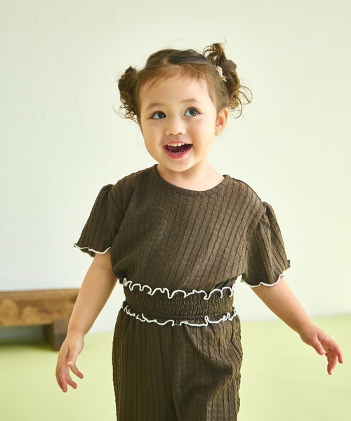 sea and shells by pairmanon(シーアンドシェルズバイペアマノン)の「【sea and shells by pairmanon】シボ素材 メロー プルオーバー(その他ベビーウェア・キッズ・ベージュ/グリーン系その他/ブラウン・80/100/110/90)」の10枚目の写真