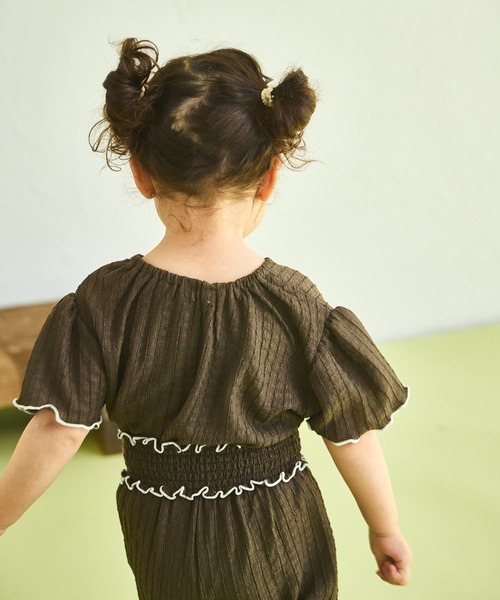 sea and shells by pairmanon(シーアンドシェルズバイペアマノン)の「【sea and shells by pairmanon】シボ素材 メロー プルオーバー(その他ベビーウェア・キッズ・ベージュ/グリーン系その他/ブラウン・80/100/110/90)」の11枚目の写真