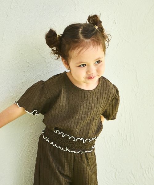 sea and shells by pairmanon(シーアンドシェルズバイペアマノン)の「【sea and shells by pairmanon】シボ素材 メロー プルオーバー(その他ベビーウェア・キッズ・ベージュ/グリーン系その他/ブラウン・80/100/110/90)」の12枚目の写真