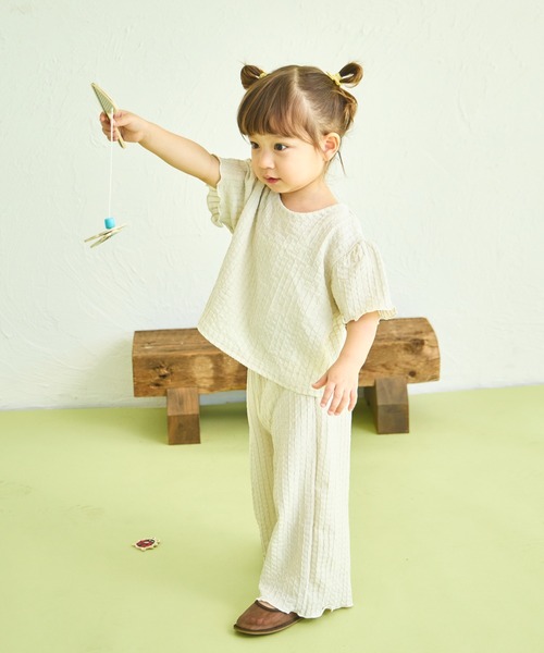 sea and shells by pairmanon(シーアンドシェルズバイペアマノン)の「【sea and shells by pairmanon】シボ素材 メロー プルオーバー(その他ベビーウェア・キッズ・ベージュ/グリーン系その他/ブラウン・80/100/110/90)」の16枚目の写真