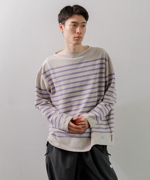 セール】ORCIVAL Men's Rachel Wide Basque Shirt（Tシャツ