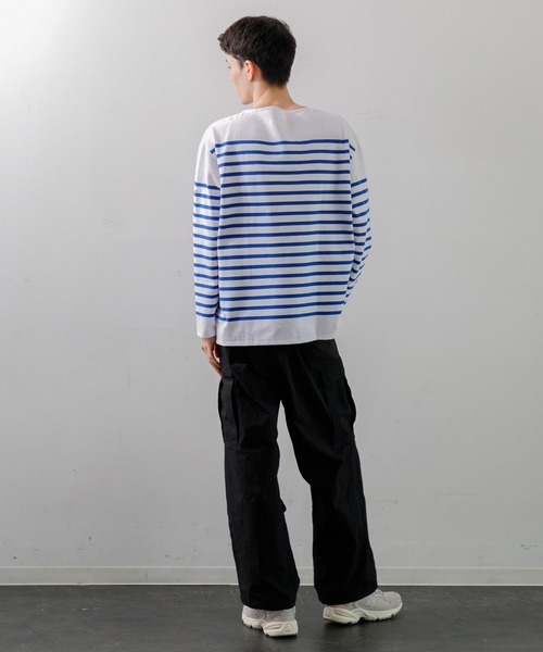 セール】ORCIVAL Men's Rachel Wide Basque Shirt（Tシャツ