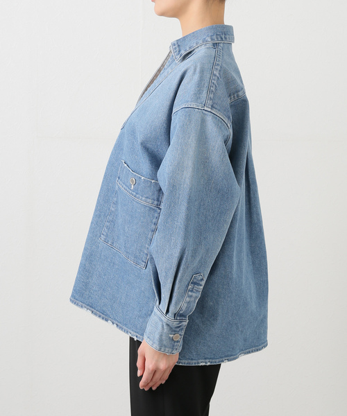 売れ筋商品|||トム テイラー デニム シャツ レディース トップス WITH POCKET - Shirt - white UNION ORIGINAL(ユニオンオリジナル)｜DIZZY DENIM SHIRT