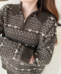 美品 CELINE ウール xs ニット セーター ノルディック柄 DAY CLOSET ニット セーター レディース ノルディック柄