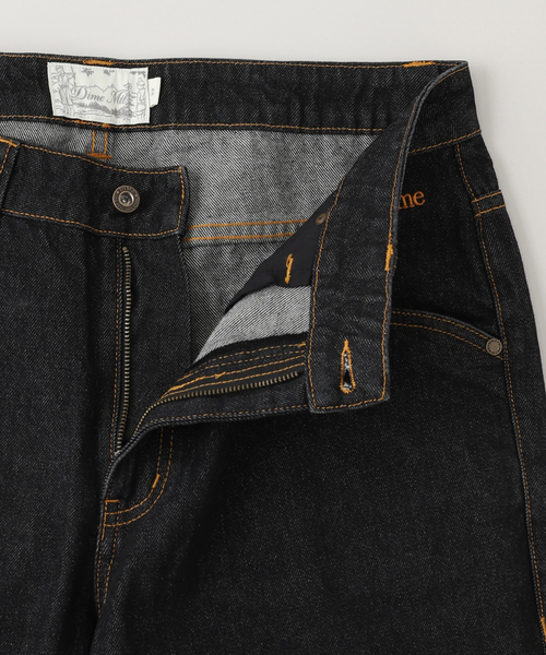 Dime ブラックデニム ストレート Dime ブラック ストレートジーンズ