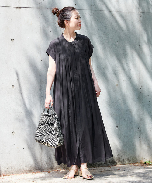 B.C STOCK（ベーセーストック）の「手洗い可 / ボイルワンピース（ワンピース・レディース・イエロー/ブラウン/ピンク/ブルー/ブラック・FREE）」の6枚目の写真