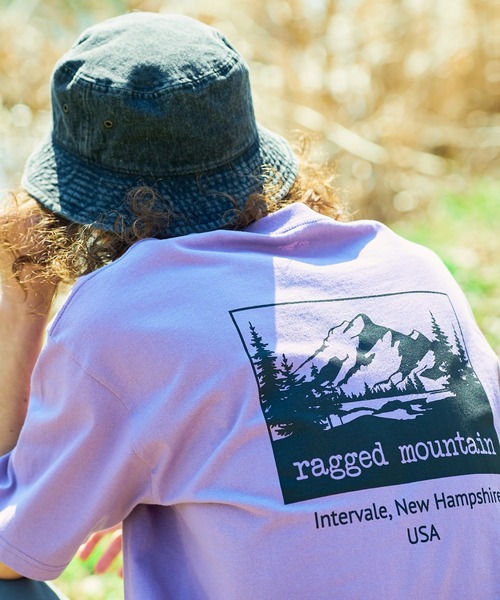 ragged mountain(ラギットマウンテン)の「【RAGGED MOUNTAIN:ラギットマウンテン】バックプリントTシャツ 半袖 オーバーサイズ(Tシャツ/カットソー・メンズ・ホワイト/ブラック/グレイッシュブルー/パープル/ベージュ/ネイビー/ブラウン・MEDIUM/LARGE/X-LARGE)」の7枚目の写真