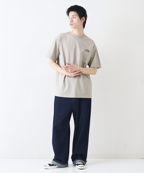 ragged mountain(ラギットマウンテン)の「【RAGGED MOUNTAIN:ラギットマウンテン】バックプリントTシャツ 半袖 オーバーサイズ(Tシャツ/カットソー・メンズ・ホワイト/ブラック/グレイッシュブルー/パープル/ベージュ/ネイビー/ブラウン・MEDIUM/LARGE/X-LARGE)」の20枚目の写真