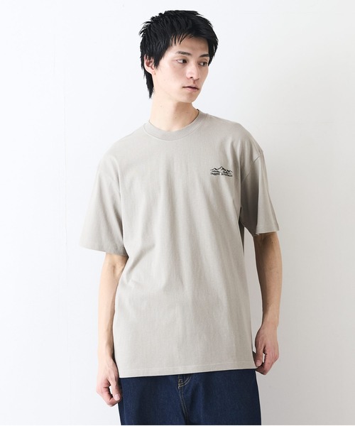 ragged mountain(ラギットマウンテン)の「【RAGGED MOUNTAIN:ラギットマウンテン】バックプリントTシャツ 半袖 オーバーサイズ(Tシャツ/カットソー・メンズ・ホワイト/ブラック/グレイッシュブルー/パープル/ベージュ/ネイビー/ブラウン・MEDIUM/LARGE/X-LARGE)」の21枚目の写真