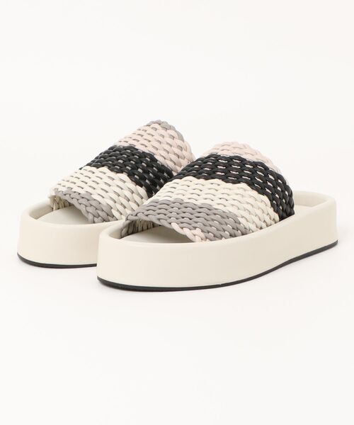 JVAM（ジェーヴィエーエム）の「【JVAM】ウーブンレザー厚底ミュールサンダル(E52126)（サンダル・レディース・ブラック/ホワイト/ブラウン・35/36/37/39/38）」の7枚目の写真