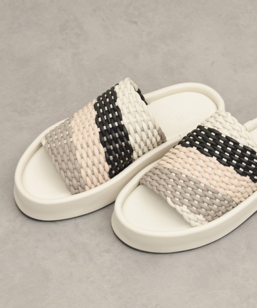 JVAM（ジェーヴィエーエム）の「【JVAM】ウーブンレザー厚底ミュールサンダル(E52126)（サンダル・レディース・ブラック/ホワイト/ブラウン・35/36/37/39/38）」の10枚目の写真