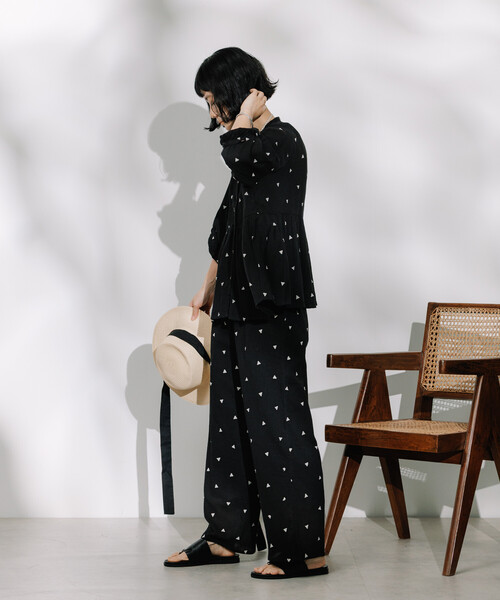 FREAK'S STORE（フリークスストア）の「インド 幾何学 刺繍イージーパンツ＜セットアップ対応＞（その他パンツ・レディース・ブラウン/ブラック/オフホワイト・ﾌﾘ-）」の19枚目の写真