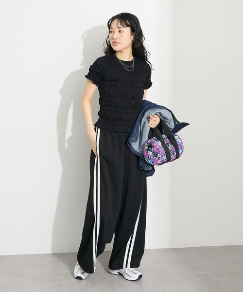 CRAFT STANDARD BOUTIQUE（クラフトスタンダードブティック）の「シャーリングTシャツ（Tシャツ/カットソー・レディース・アイボリー/ブラック/ブラウン・FREE）」の14枚目の写真