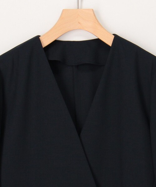 NOLLEY'S LIGHT（ノーリーズライト）の「《セットアップ対応》UVカットライトツイル ノーカラージャケット（ノーカラージャケット・レディース・ブラック/ベージュ/ネイビー・36/38）」の15枚目の写真