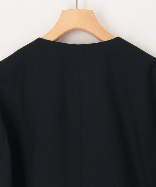 NOLLEY'S LIGHT（ノーリーズライト）の「《セットアップ対応》UVカットライトツイル ノーカラージャケット（ノーカラージャケット・レディース・ブラック/ベージュ/ネイビー・36/38）」の21枚目の写真