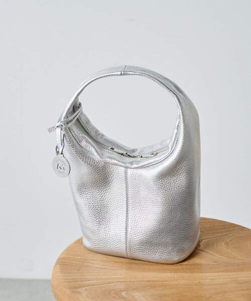 マルコ マージ MARCO MASI ハンドバッグ （Silver(シボ革
