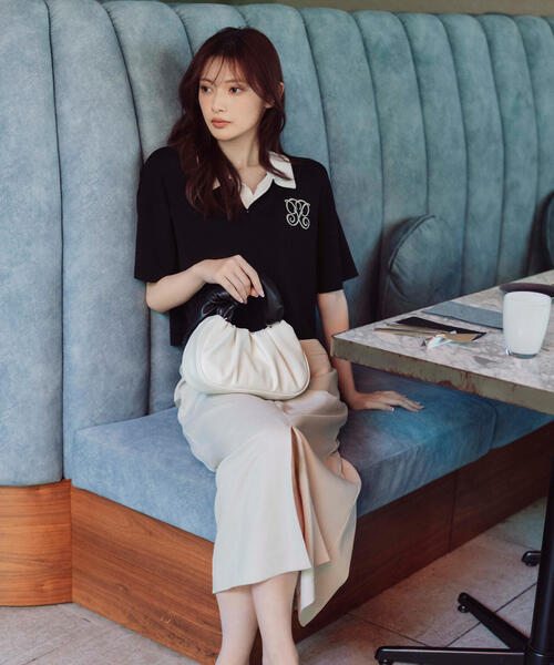 PROPORTION BODY DRESSING（プロポーションボディドレッシング）の「半袖ラガーニット / 1215170510（ニット/セーター・レディース・ホワイト系その他/ブラウン/ブラック・FREE）」の4枚目の写真