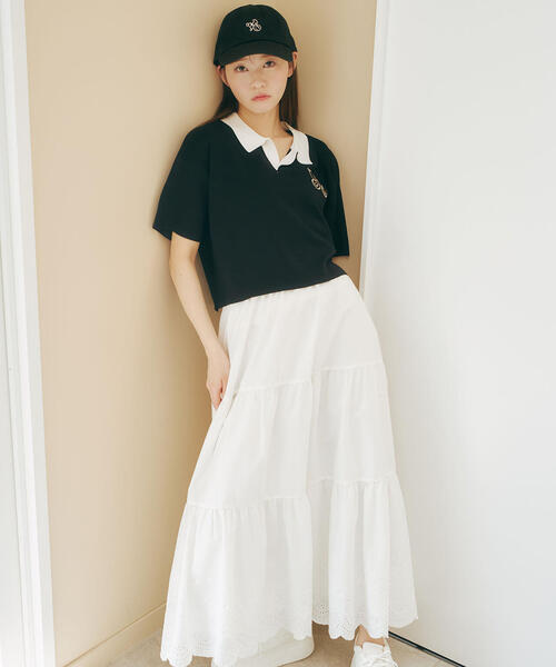 PROPORTION BODY DRESSING（プロポーションボディドレッシング）の「半袖ラガーニット / 1215170510（ニット/セーター・レディース・ホワイト系その他/ブラウン/ブラック・FREE）」の7枚目の写真