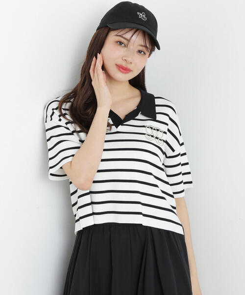 PROPORTION BODY DRESSING（プロポーションボディドレッシング）の「半袖ラガーニット / 1215170510（ニット/セーター・レディース・ホワイト系その他/ブラウン/ブラック・FREE）」の11枚目の写真