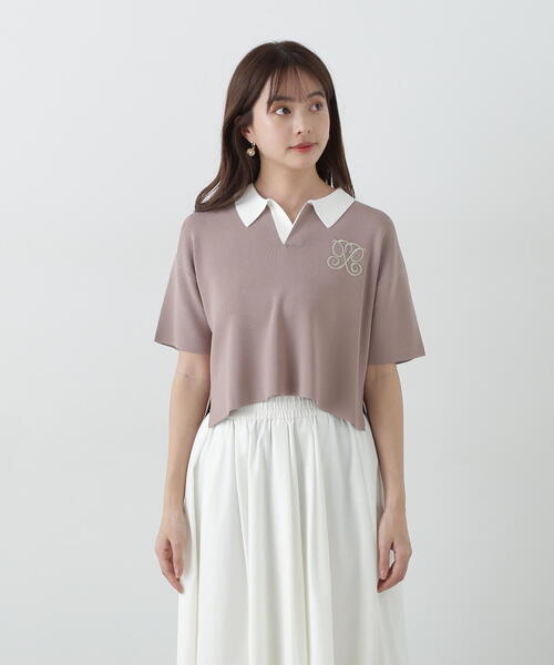 PROPORTION BODY DRESSING（プロポーションボディドレッシング）の「半袖ラガーニット / 1215170510（ニット/セーター・レディース・ホワイト系その他/ブラウン/ブラック・FREE）」の22枚目の写真