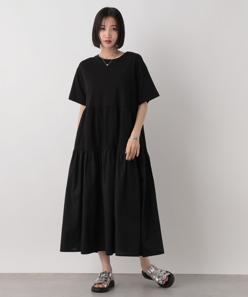 LOWRYS FARM（ローリーズファーム）の「カットティアードワンピースＳＳ　326161（ワンピース・レディース・ブラック/アイボリー/レッド・FREE）」の4枚目の写真