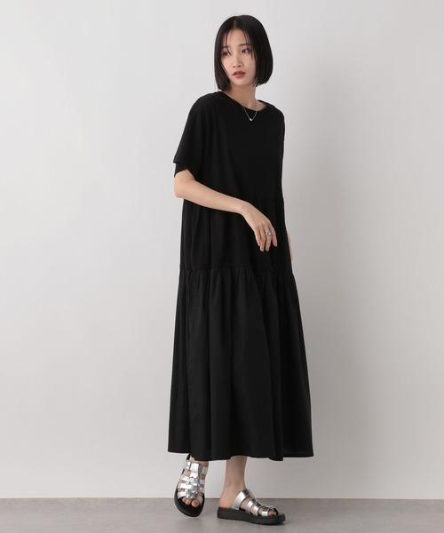 LOWRYS FARM（ローリーズファーム）の「カットティアードワンピースＳＳ　326161（ワンピース・レディース・ブラック/アイボリー/レッド・FREE）」の5枚目の写真