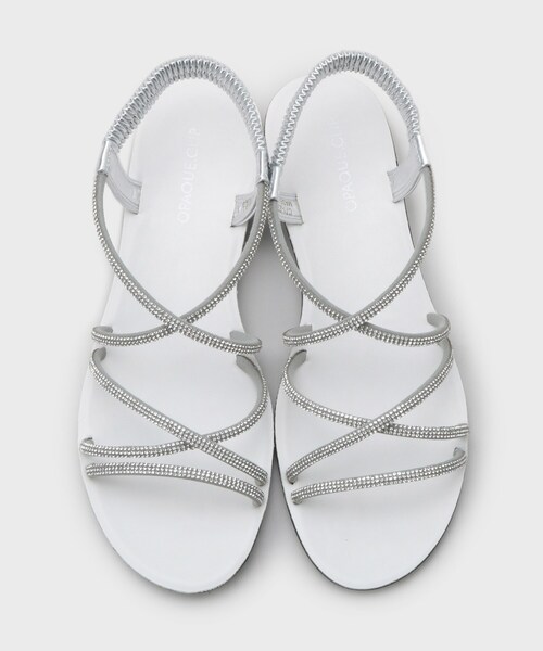 OPAQUE.CLIP（オペークドットクリップ）の「ラインストーンストラップサンダル（サンダル・レディース・シルバー/ブラック/ピンクゴールド・02/03）」の8枚目の写真