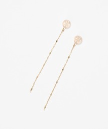 JUPITER | 【K10】スリムペタルリンクチェーンピアスキャッチ/5cm<動画あり>(ピアス（両耳用）)