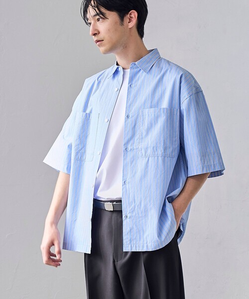 RONEL(ロネル)の「【RONEL】NCブロードシャツ(半袖)(シャツ/ブラウス・メンズ・その他/ライトブルー/クリーム・XL/L/S/M)」の3枚目の写真