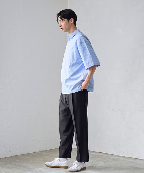 RONEL(ロネル)の「【RONEL】NCブロードシャツ(半袖)(シャツ/ブラウス・メンズ・その他/ライトブルー/クリーム・XL/L/S/M)」の5枚目の写真
