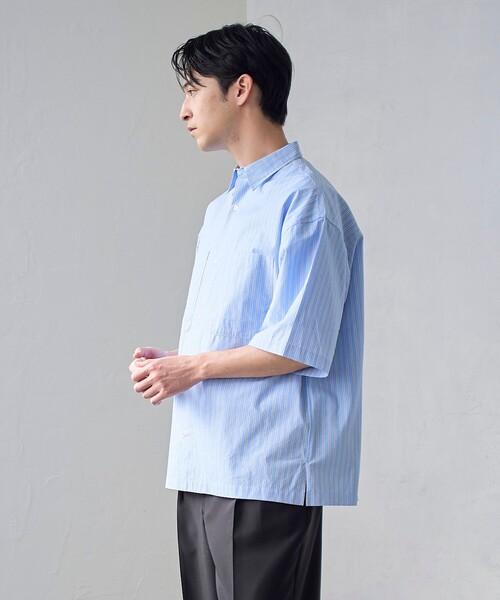 RONEL(ロネル)の「【RONEL】NCブロードシャツ(半袖)(シャツ/ブラウス・メンズ・その他/ライトブルー/クリーム・XL/L/S/M)」の8枚目の写真