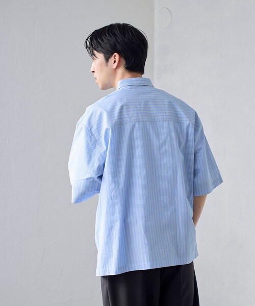RONEL(ロネル)の「【RONEL】NCブロードシャツ(半袖)(シャツ/ブラウス・メンズ・その他/ライトブルー/クリーム・XL/L/S/M)」の9枚目の写真