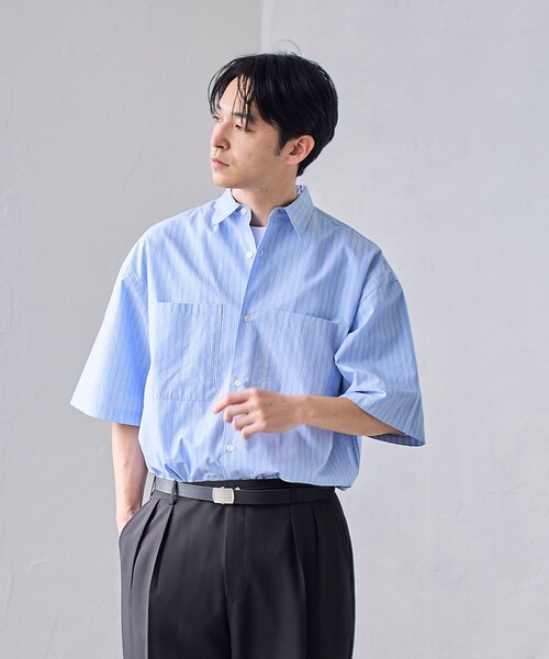 RONEL(ロネル)の「【RONEL】NCブロードシャツ(半袖)(シャツ/ブラウス・メンズ・その他/ライトブルー/クリーム・XL/L/S/M)」の11枚目の写真
