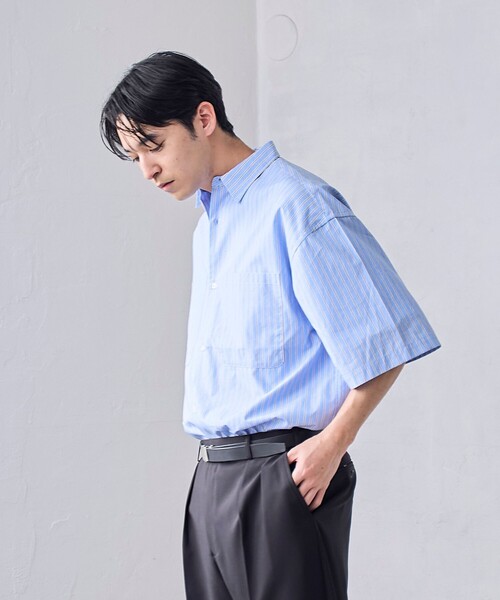RONEL(ロネル)の「【RONEL】NCブロードシャツ(半袖)(シャツ/ブラウス・メンズ・その他/ライトブルー/クリーム・XL/L/S/M)」の12枚目の写真