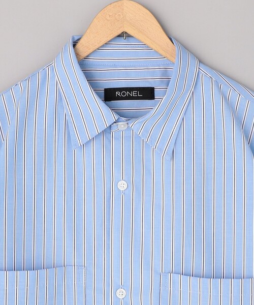 RONEL(ロネル)の「【RONEL】NCブロードシャツ(半袖)(シャツ/ブラウス・メンズ・その他/ライトブルー/クリーム・XL/L/S/M)」の18枚目の写真