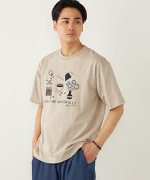 SHIPS Colors: パッチワーク プリント Tシャツ