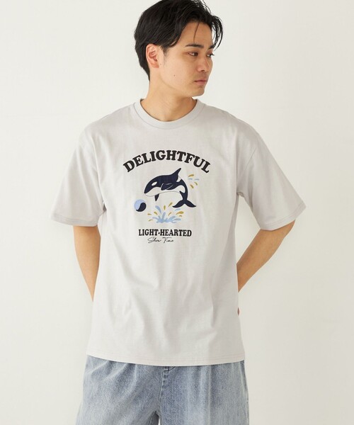 SHIPS Colors(シップス カラーズ)の「SHIPS Colors: パッチワーク プリント Tシャツ(Tシャツ/カットソー・メンズ・ダークグレー/ライトグレー/ライトホワイト/カーキ・SMALL/MEDIUM/LARGE/X-LARGE)」の3枚目の写真
