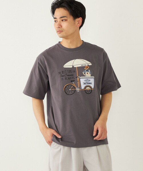 セール】SHIPS Colors: パッチワーク プリント Tシャツ（Tシャツ