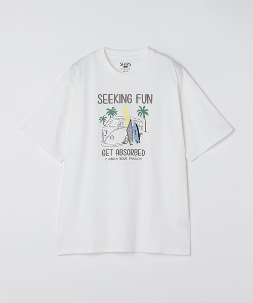 セール】SHIPS Colors: パッチワーク プリント Tシャツ（Tシャツ