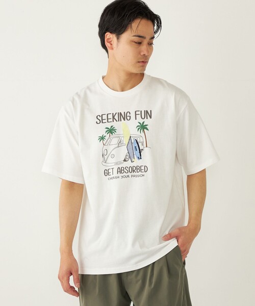 SHIPS Colors(シップス カラーズ)の「SHIPS Colors: パッチワーク プリント Tシャツ(Tシャツ/カットソー・メンズ・ダークグレー/ライトグレー/ライトホワイト/カーキ・SMALL/MEDIUM/LARGE/X-LARGE)」の19枚目の写真