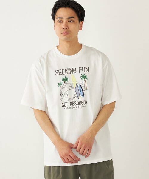 SHIPS Colors(シップス カラーズ)の「SHIPS Colors: パッチワーク プリント Tシャツ(Tシャツ/カットソー・メンズ・ダークグレー/ライトグレー/ライトホワイト/カーキ・SMALL/MEDIUM/LARGE/X-LARGE)」の18枚目の写真