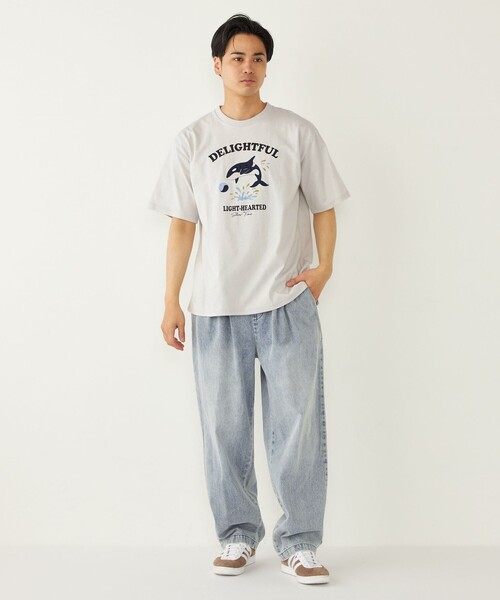 SHIPS Colors(シップス カラーズ)の「SHIPS Colors: パッチワーク プリント Tシャツ(Tシャツ/カットソー・メンズ・ダークグレー/ライトグレー/ライトホワイト/カーキ・SMALL/MEDIUM/LARGE/X-LARGE)」の5枚目の写真