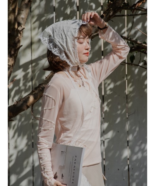 JUMELLE(ジュメロ)の「drawing flower sheer T(Tシャツ/カットソー・レディース・ピンク・FREE)」の3枚目の写真